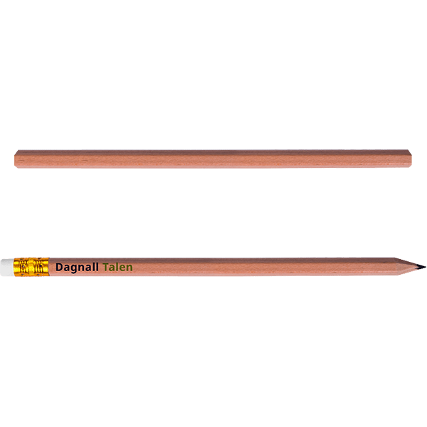 Dagnall brengt taal tot leven Stukje hout boven Dagnall potlood met geslepen punt en gum met gedrukt Dagnall Talen logo - in kleur op transparante achtergrond - 600 * 600 pixels